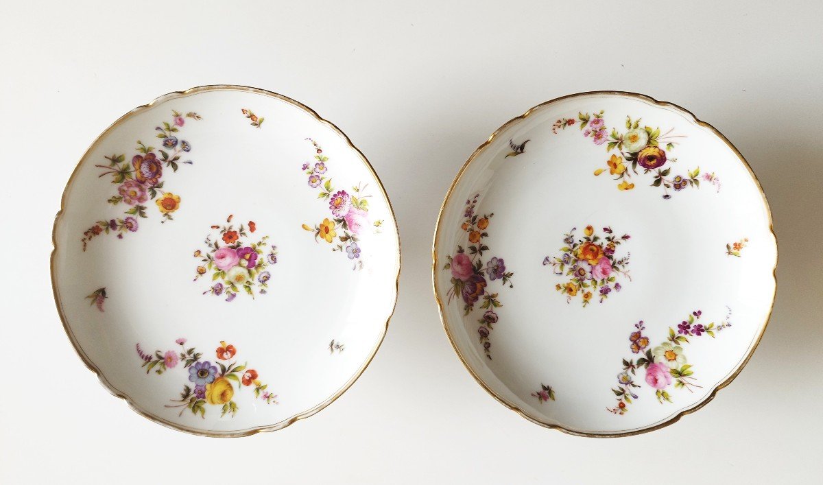 Handpainted  Paris Porcelain Two Fruit Bowls -photo-4