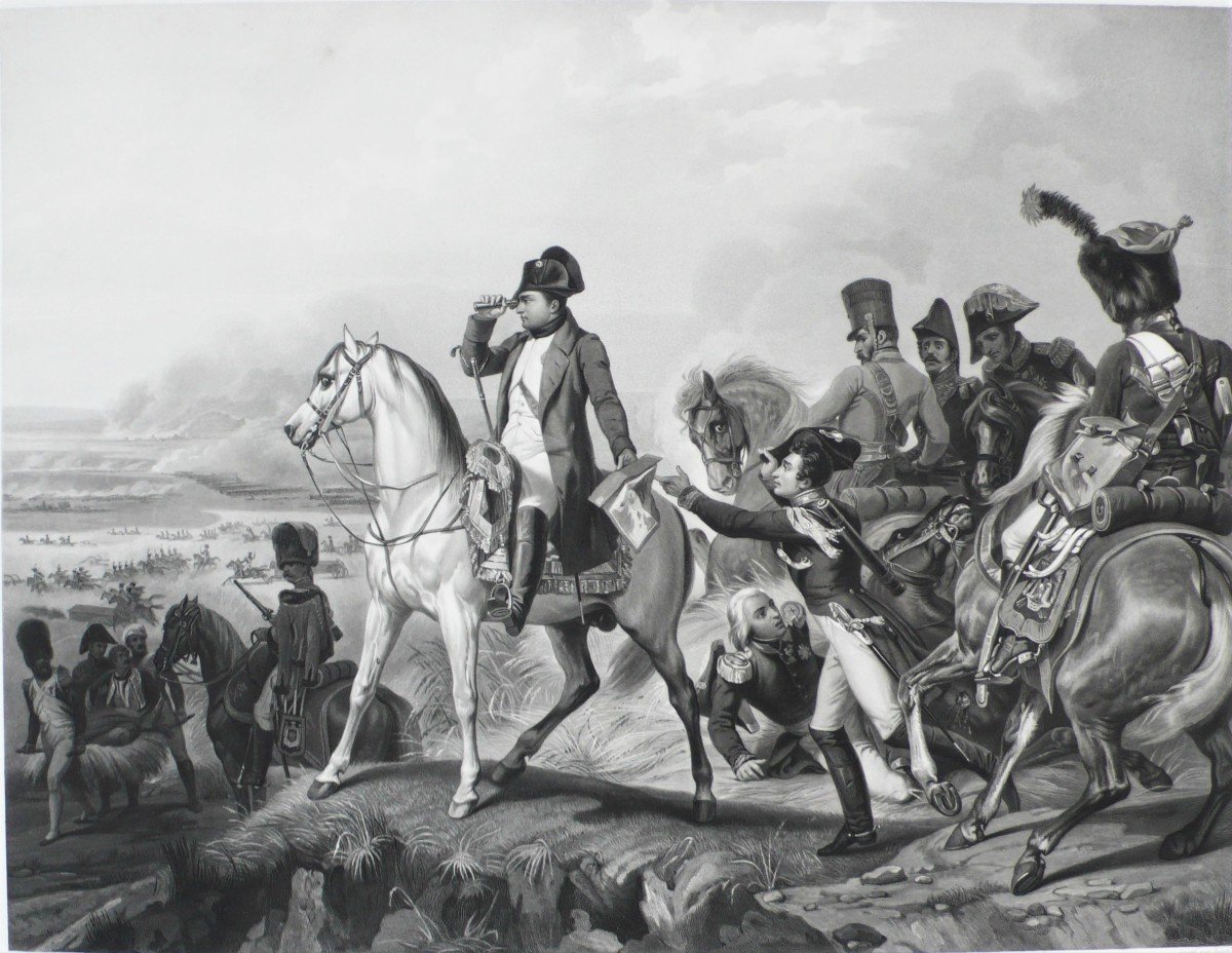 Napoléon Wagram Gravure d'Après Horace Vernet Gravé Par Jazet 19éme