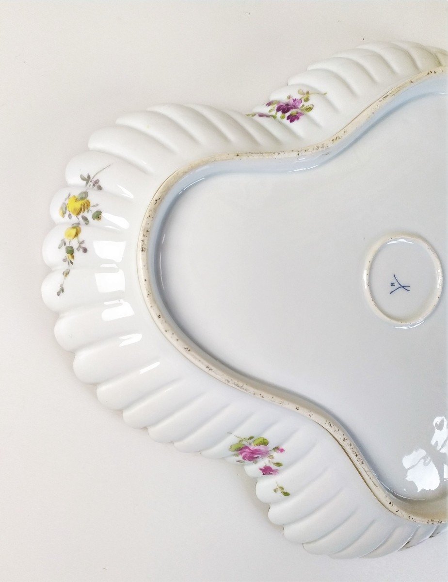 Porcelaine De Saxe Meissen Grand Plat-photo-3