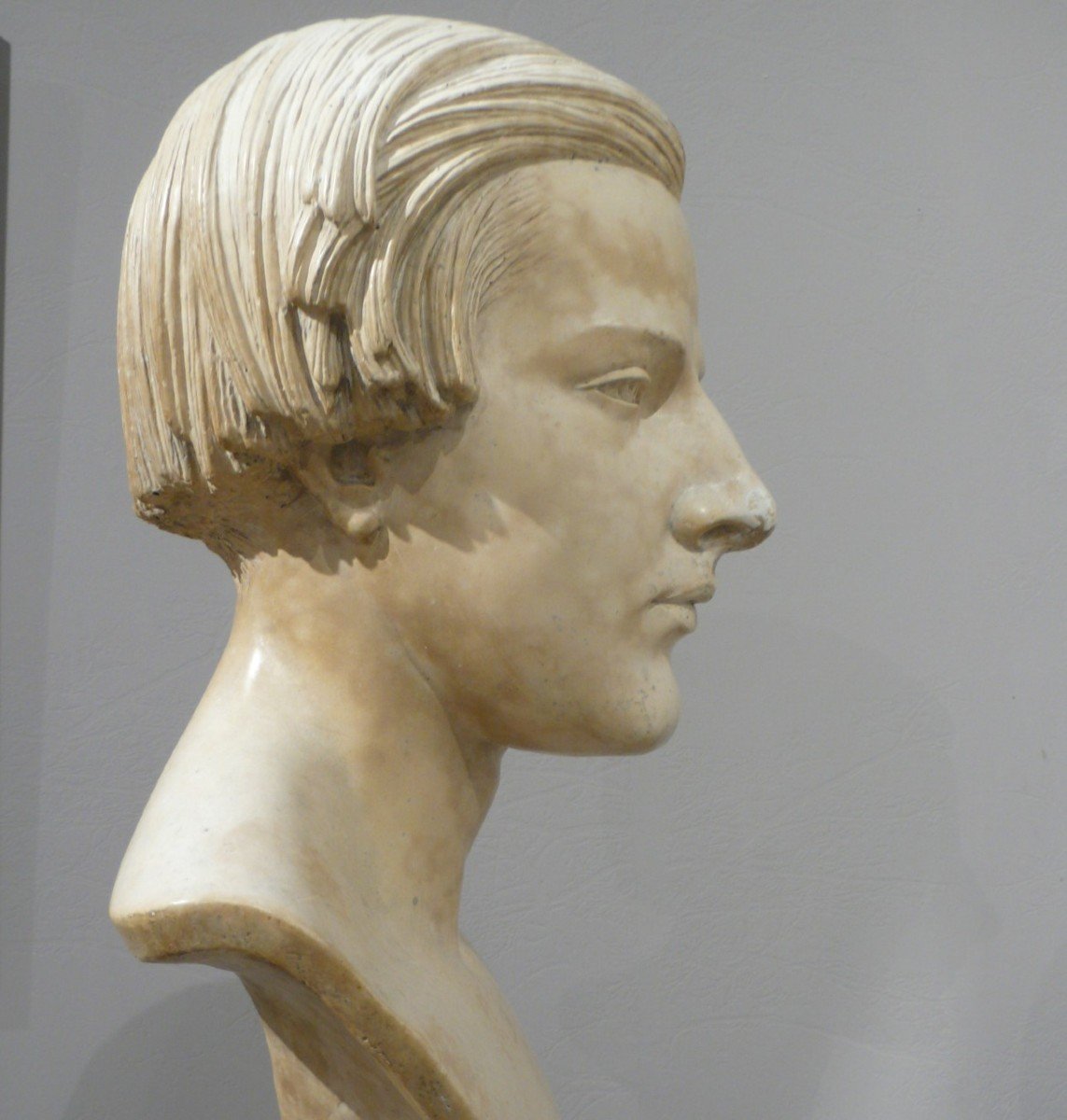 Rubinstein By Hippolyte Ferrat Plaster Bust 19th C-photo-2