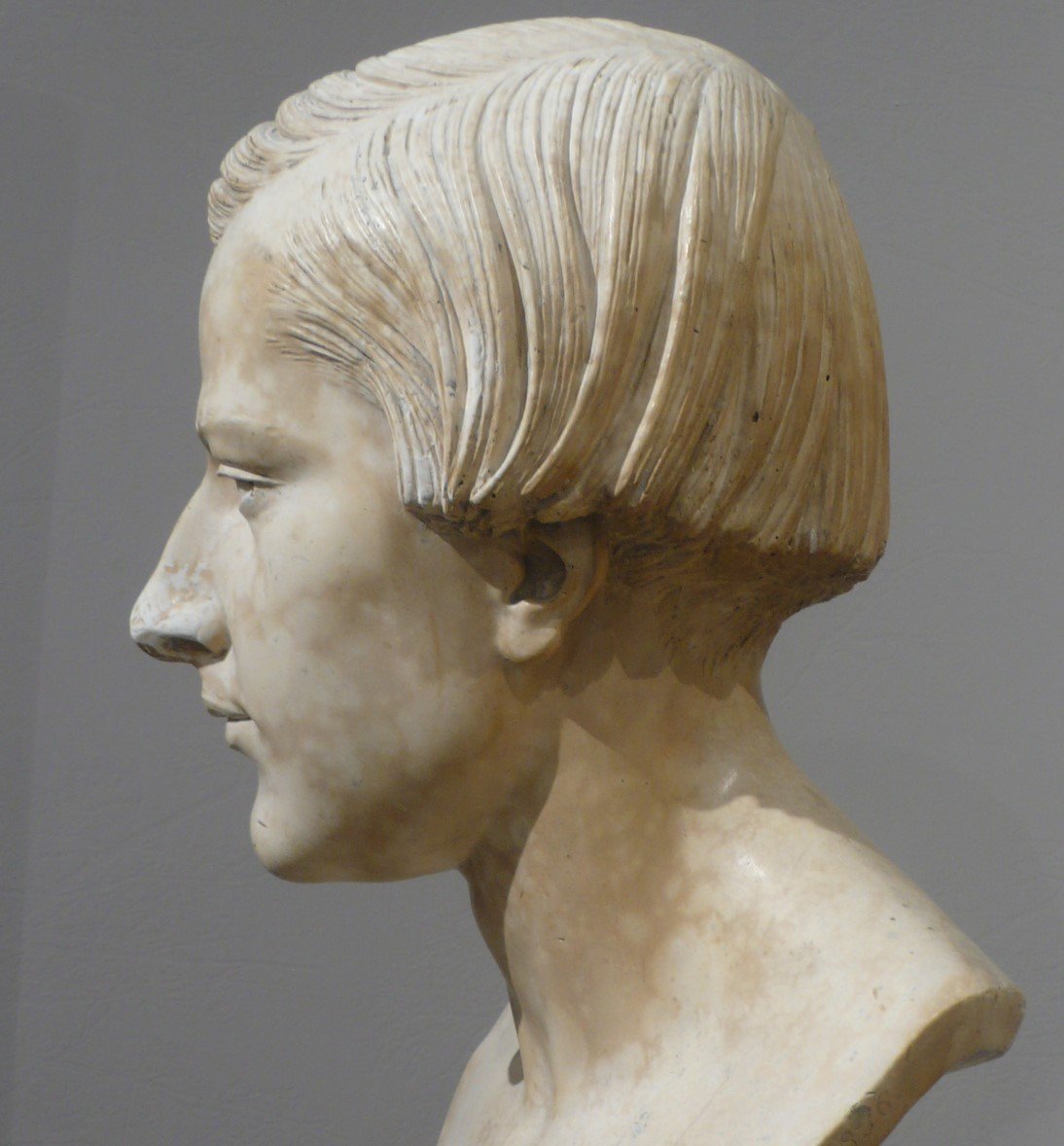 Rubinstein By Hippolyte Ferrat Plaster Bust 19th C-photo-4