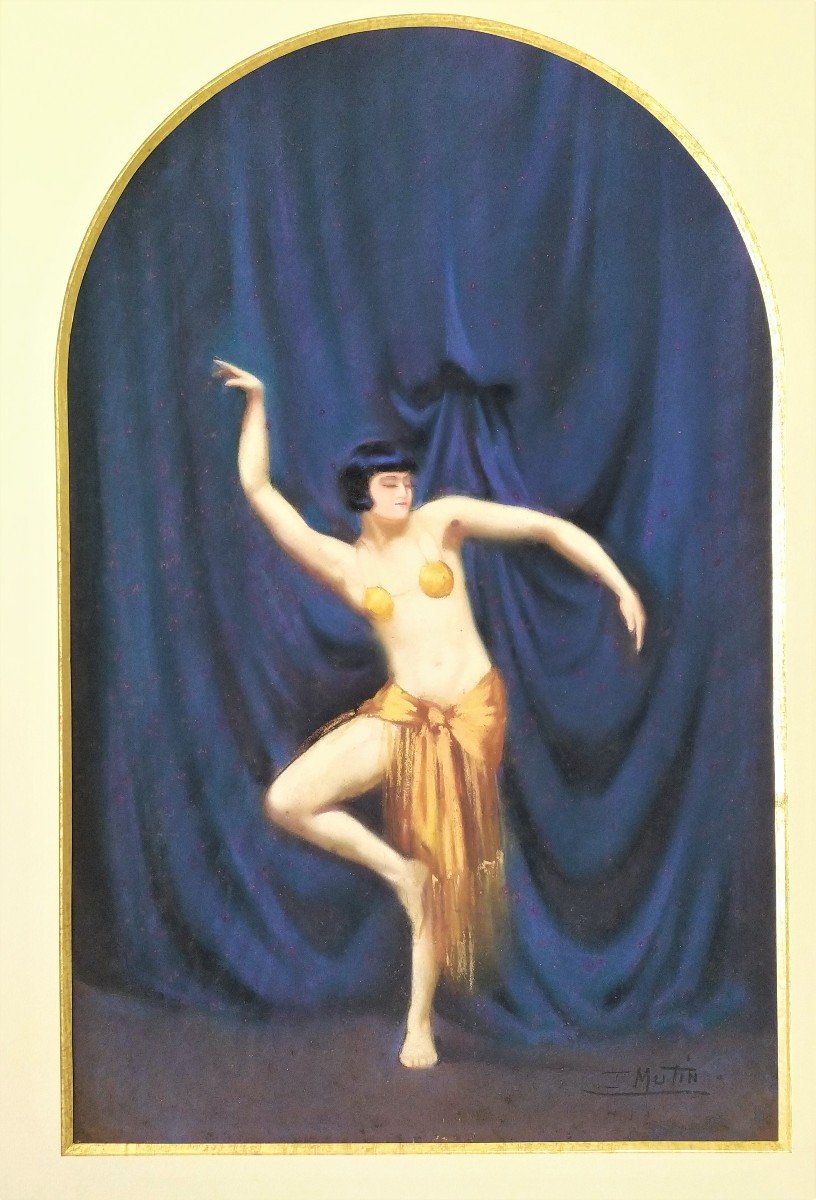 Danseuses Des Années Folles  Pastel Par Mutin Art Déco-photo-1