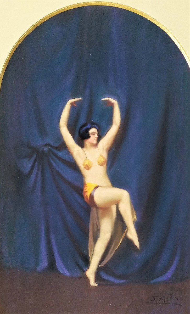 Danseuses Des Années Folles  Pastel Par Mutin Art Déco-photo-4