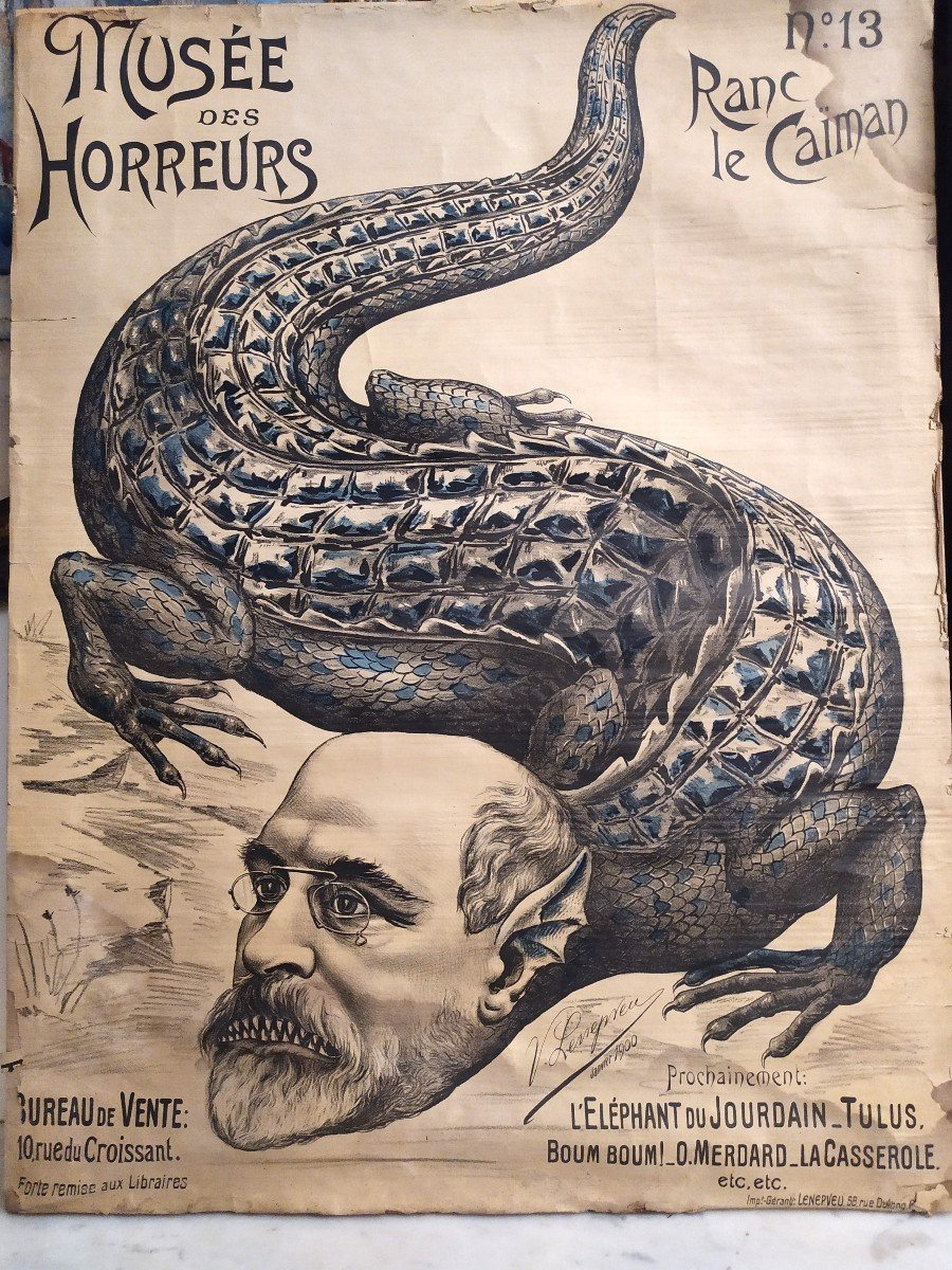 Museum Of Horrors Ranc Le Caïman N°13 By V. Lenepveu Jan 1900 Caricature Anti-semitism  Dreyfus-photo-2