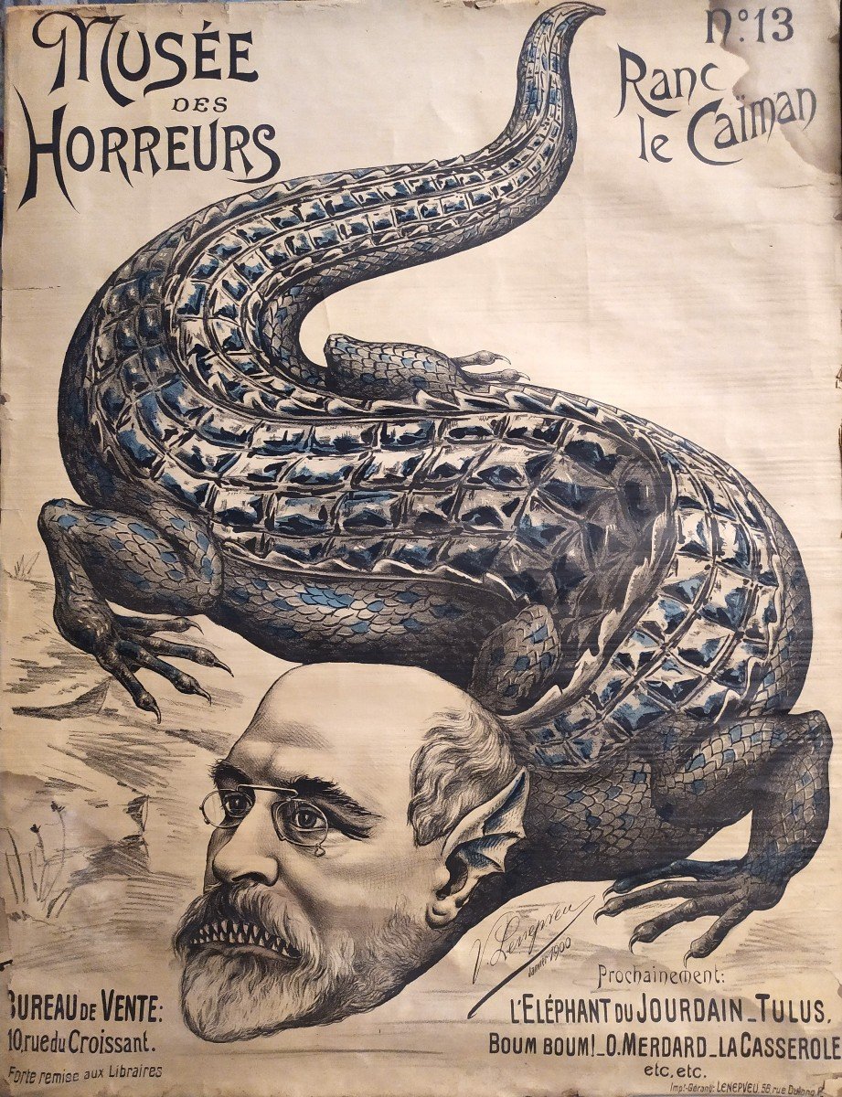 Museum Of Horrors Ranc Le Caïman N°13 By V. Lenepveu Jan 1900 Caricature Anti-semitism  Dreyfus