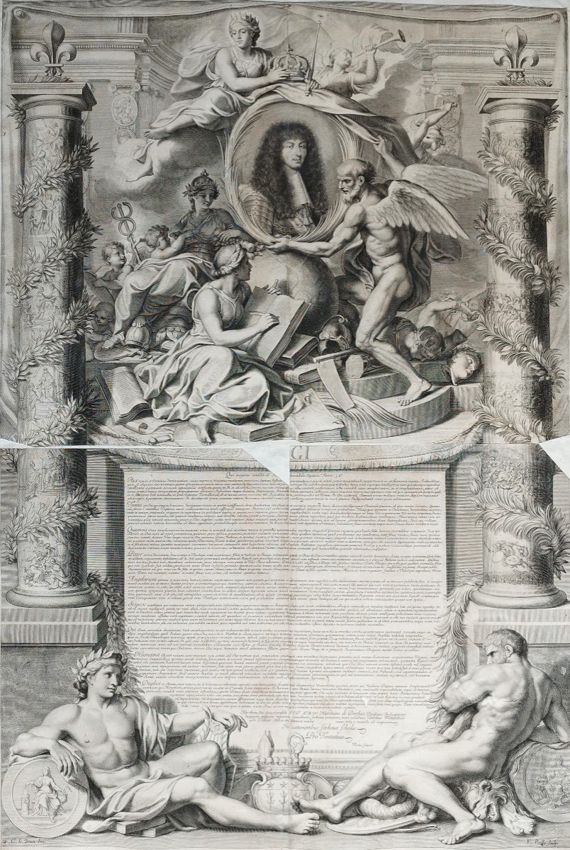 Diploma From The Sorbonne With The Effigy Of Louis XIV Engraved By F. Boilly 1663-photo-3