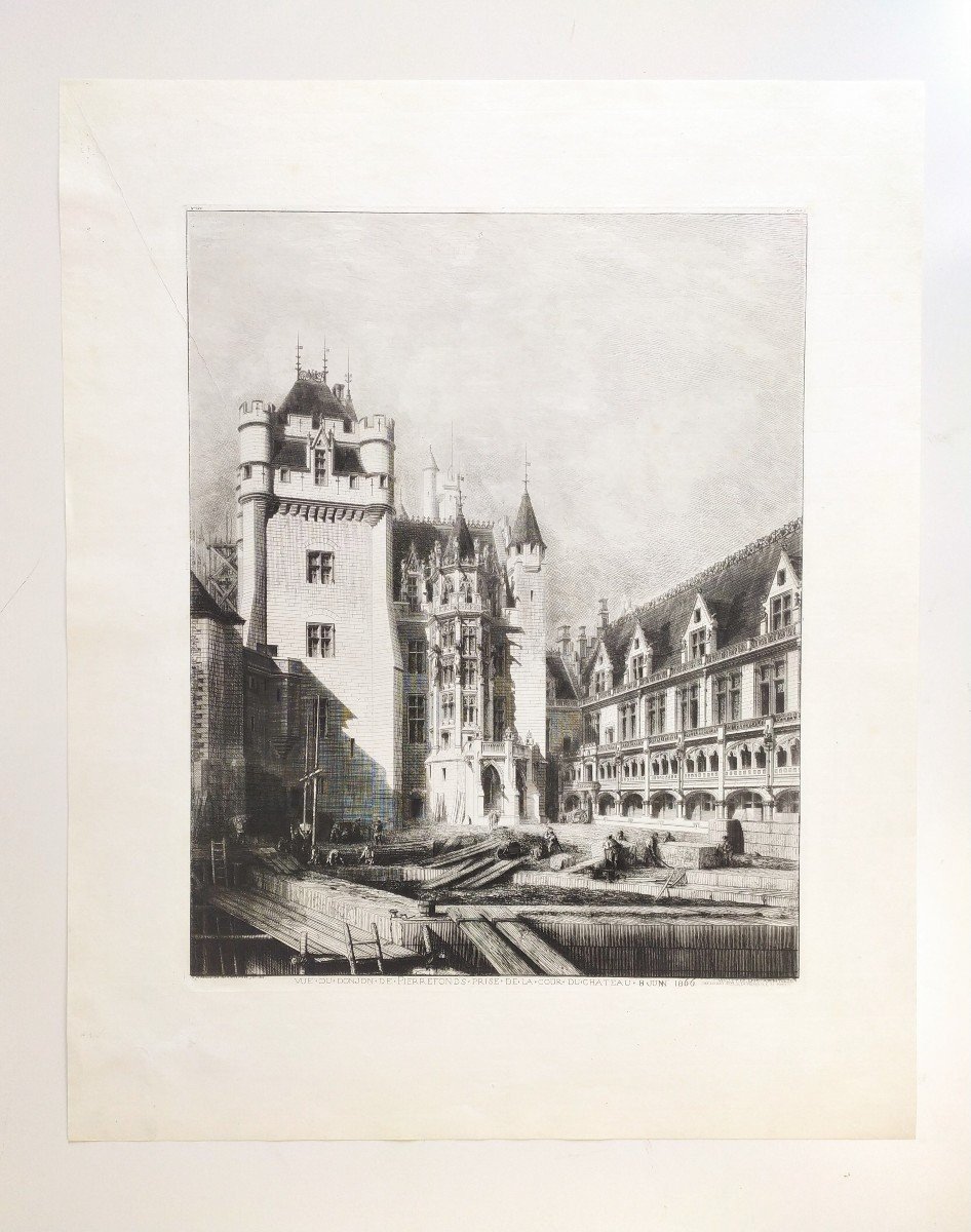 Château Pierrefonds Gravure De Rochebrune-photo-2