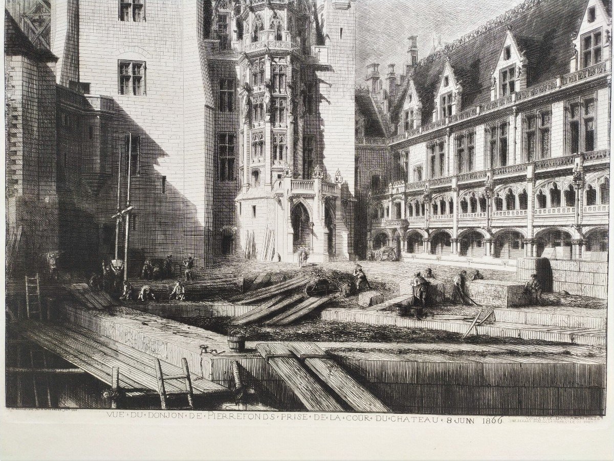 Château Pierrefonds Gravure De Rochebrune-photo-1