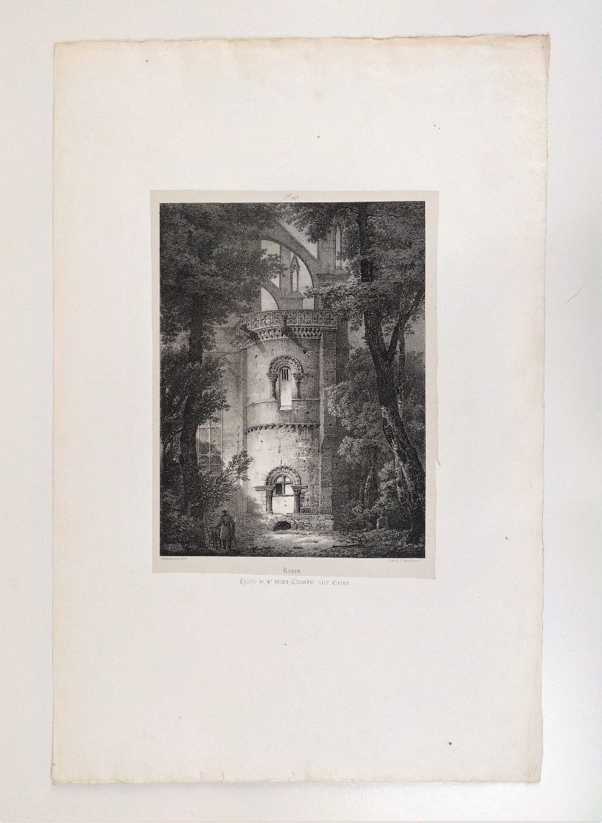 Rouen Lithographie Par Engelmann  19ème -photo-2