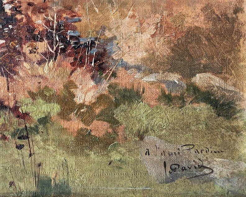 Oil Painting On Canvas Autumn Landscape 19th Century-photo-4