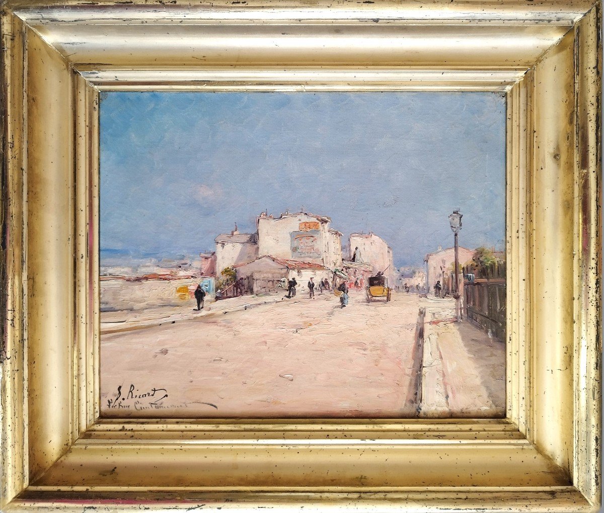 Paris Montmartre  Rue Caulaincourt  Landscape Oil Painting By S. Ricard-photo-3