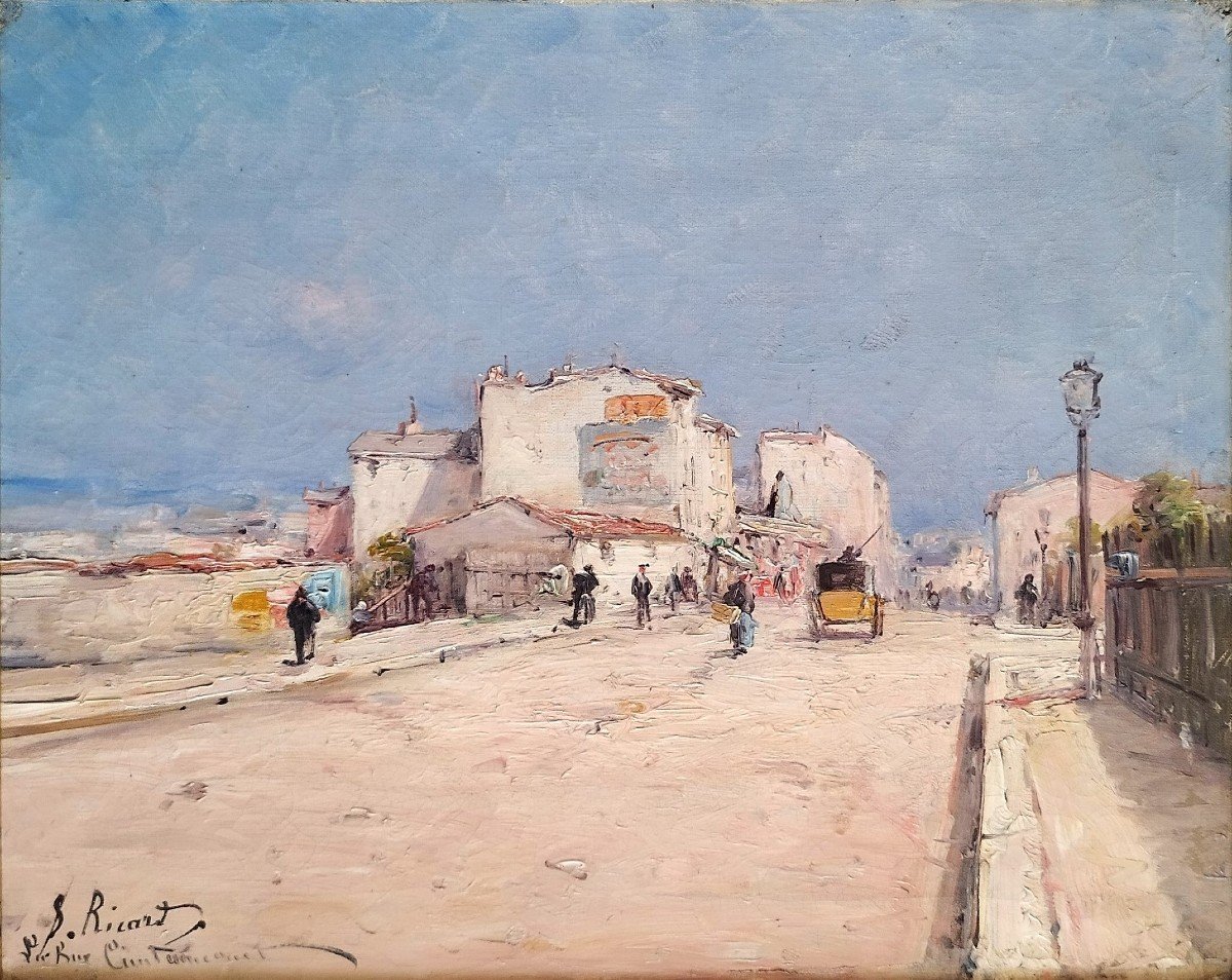 Paris Montmartre  Rue Caulaincourt  Landscape Oil Painting By S. Ricard-photo-4