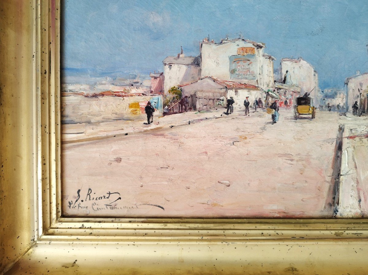 Paris Montmartre  Rue Caulaincourt  Landscape Oil Painting By S. Ricard-photo-1