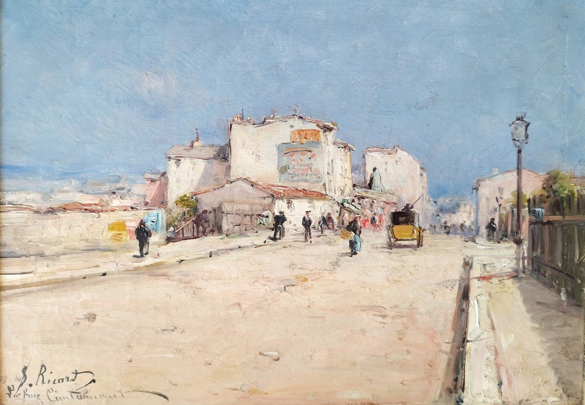 Paris Montmartre  Rue Caulaincourt  Landscape Oil Painting By S. Ricard-photo-2