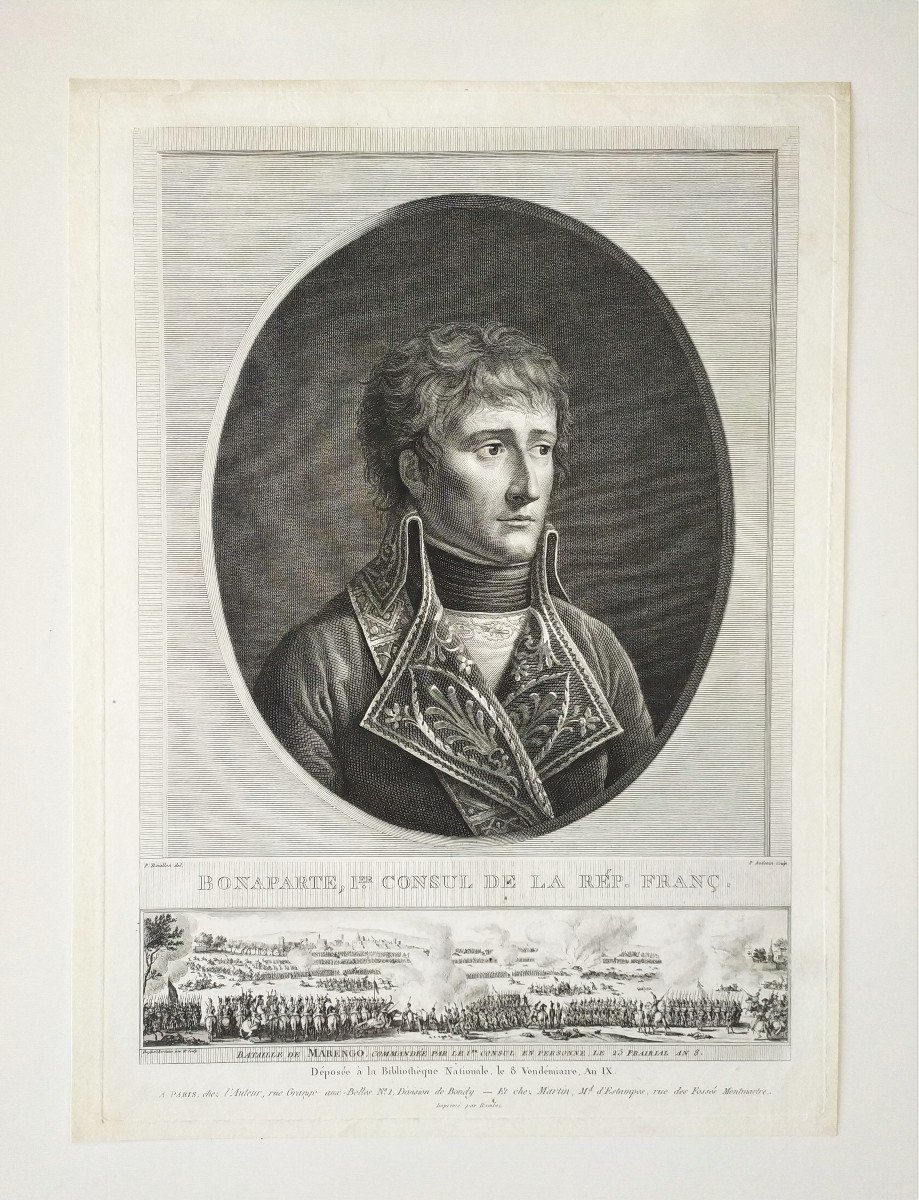 Bonaparte Napoléon Gravure 19ème d'époque Empire-photo-2