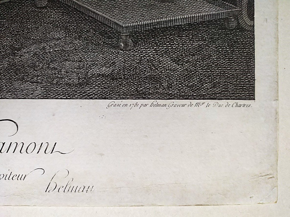 Gravure Ancienne Romantique 18ème La Leçon Inutile Gravé Par Helman d'Après Leprince-photo-7