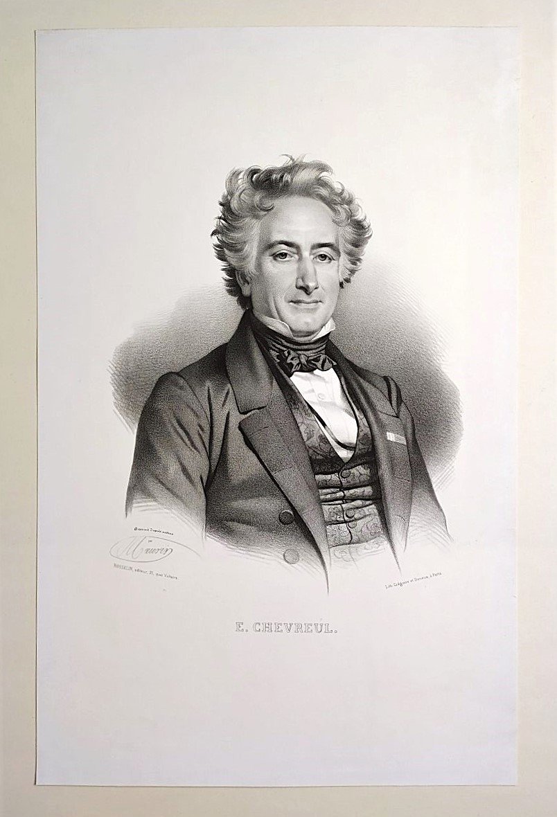 Michel Eugène Chevreul Lithographie  Ancienne Par Grégoire Et Deneux 19ème-photo-2