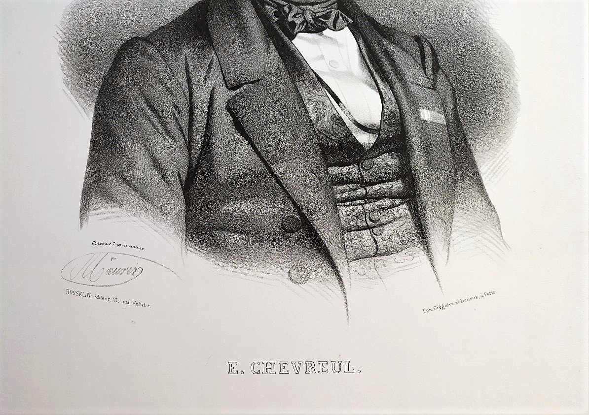 Michel Eugène Chevreul Lithographie  Ancienne Par Grégoire Et Deneux 19ème-photo-1