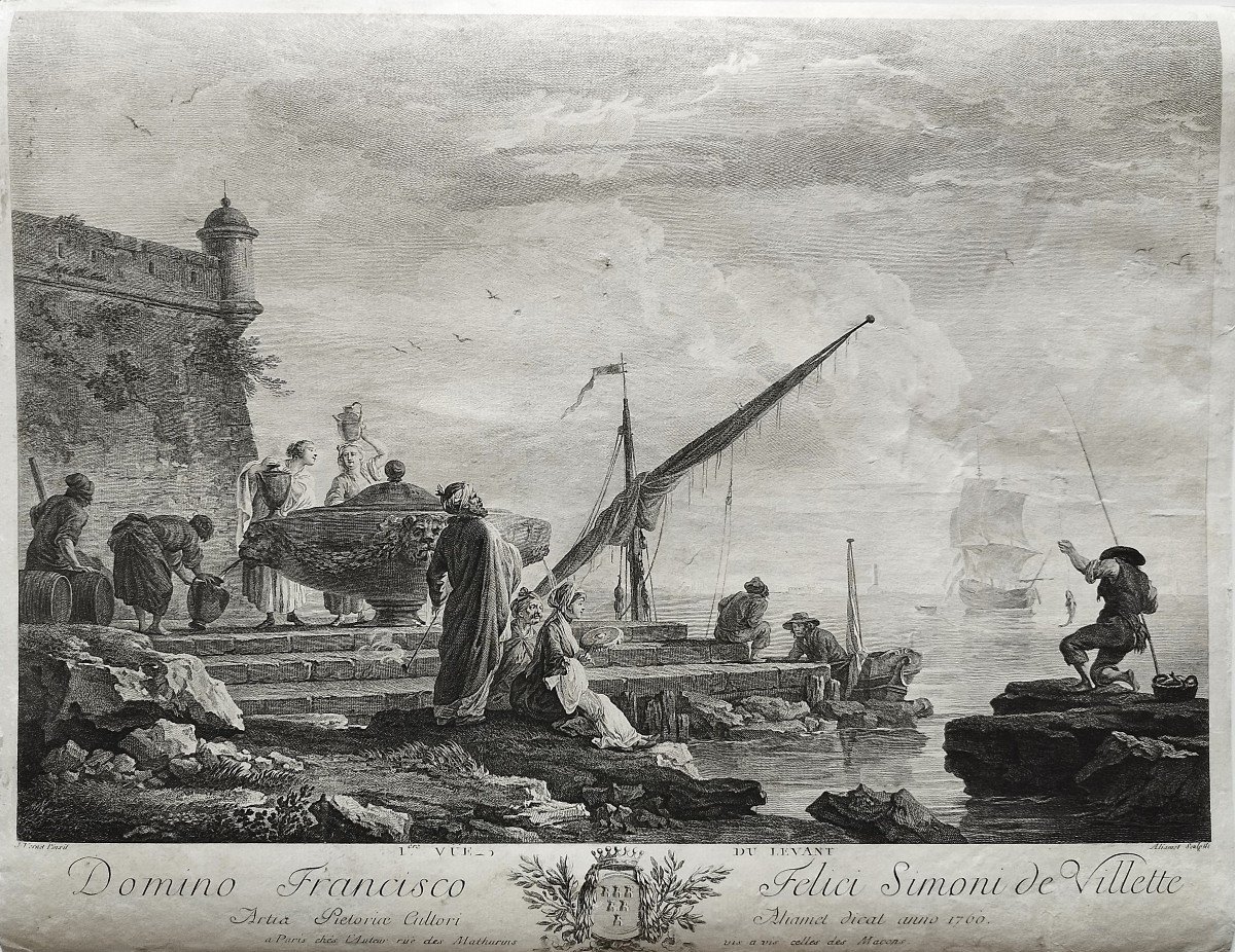 Gravure Ancienne Marine 18ème d'Après Vernet-photo-3