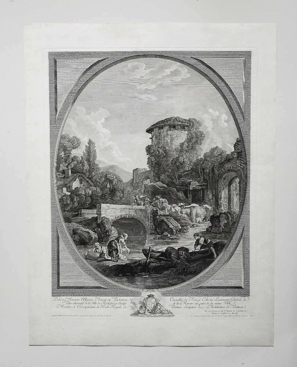 Paire De Gravures Anciennes d'Après François Boucher 19ème-photo-3