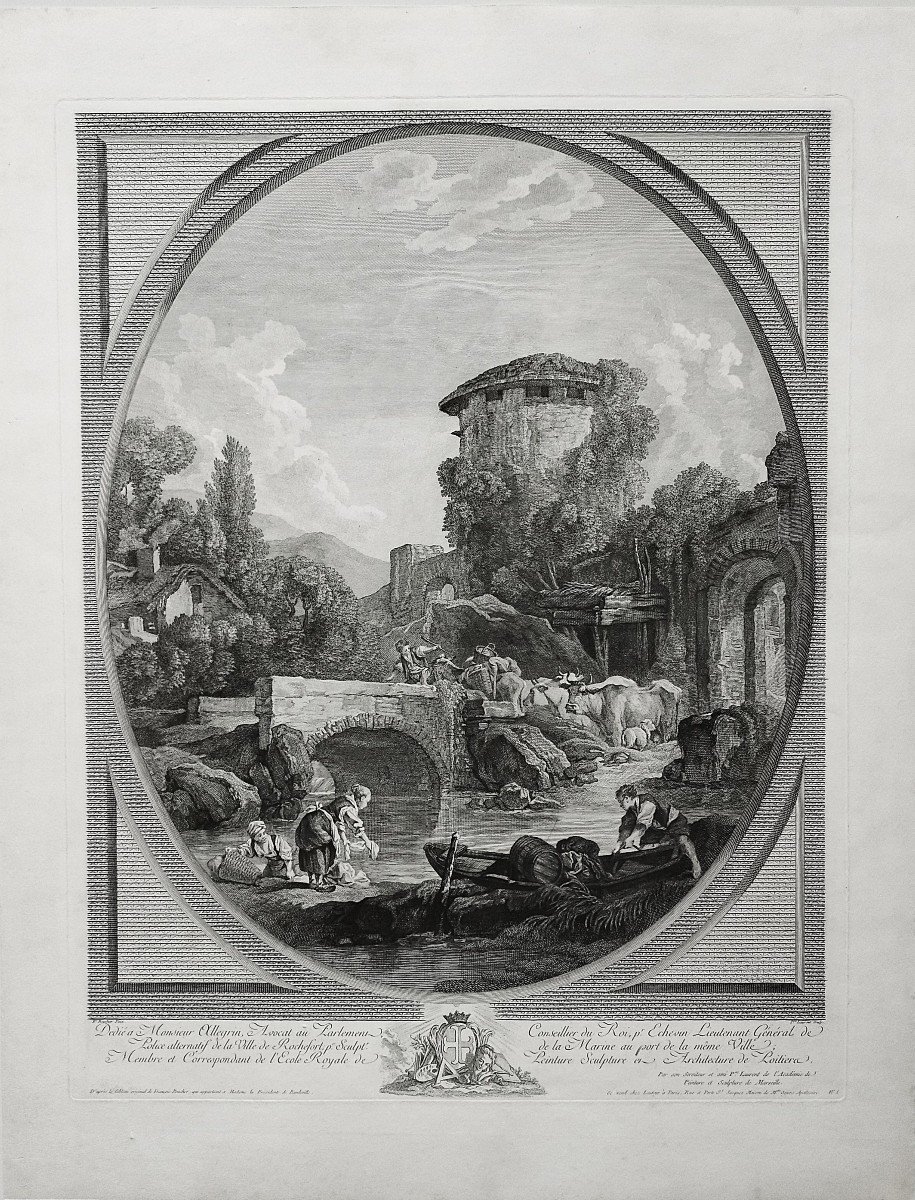 Paire De Gravures Anciennes d'Après François Boucher 19ème-photo-4