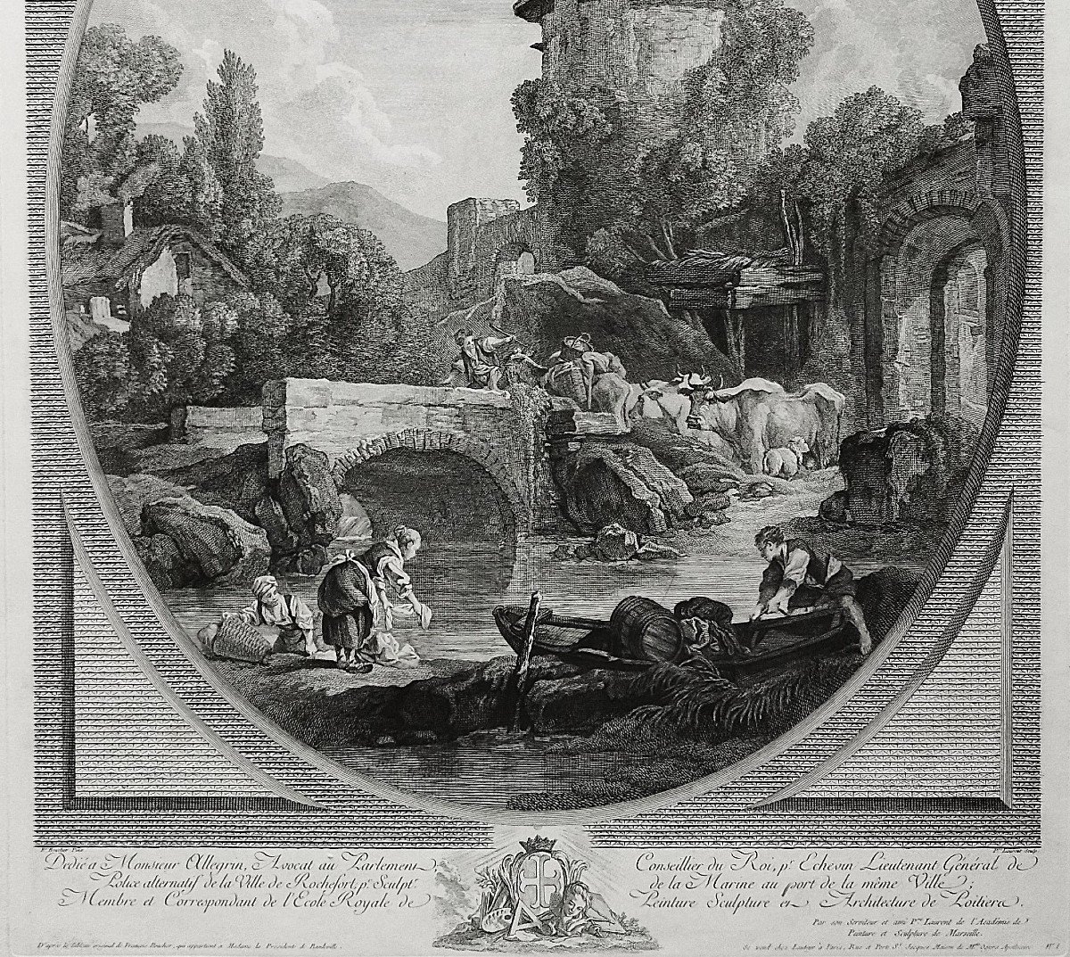 Paire De Gravures Anciennes d'Après François Boucher 19ème-photo-7