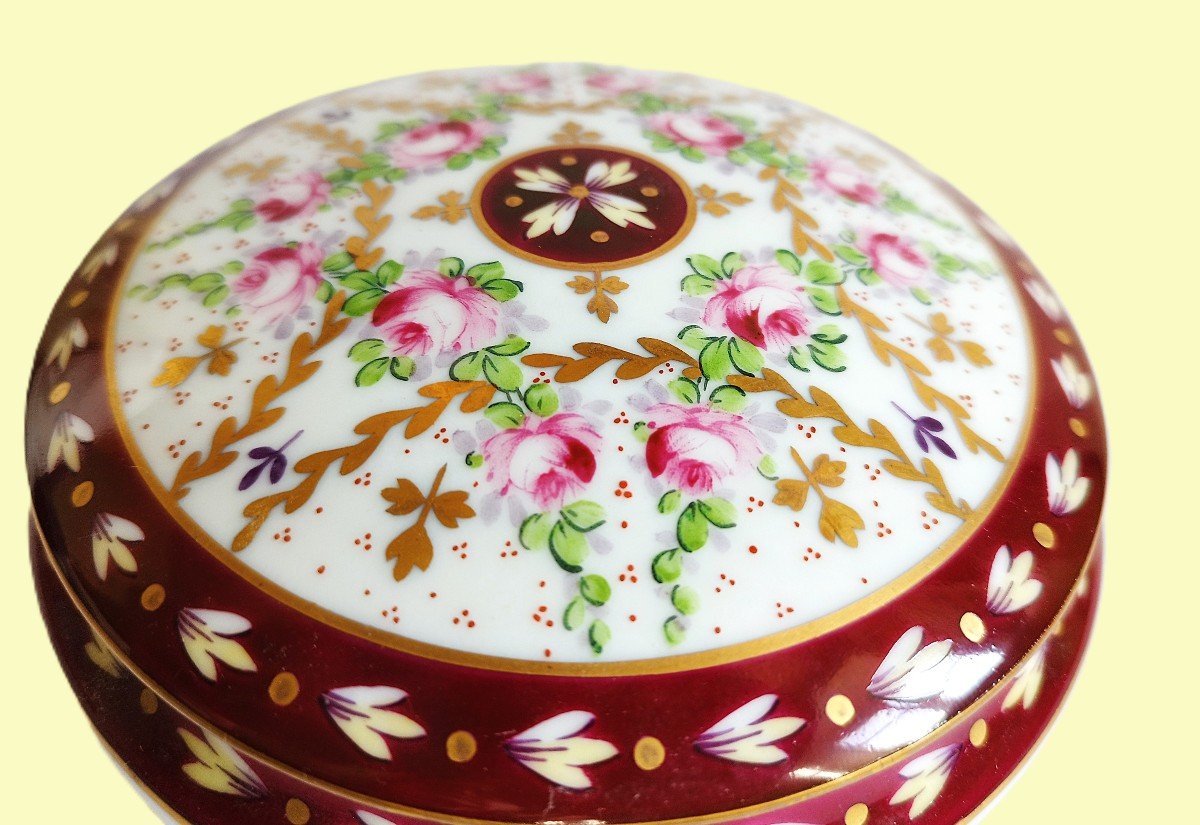 Limoges Porcelain Candy Jewelry Box Hand Painted Signed M Carpezat Roses Flowers-photo-3