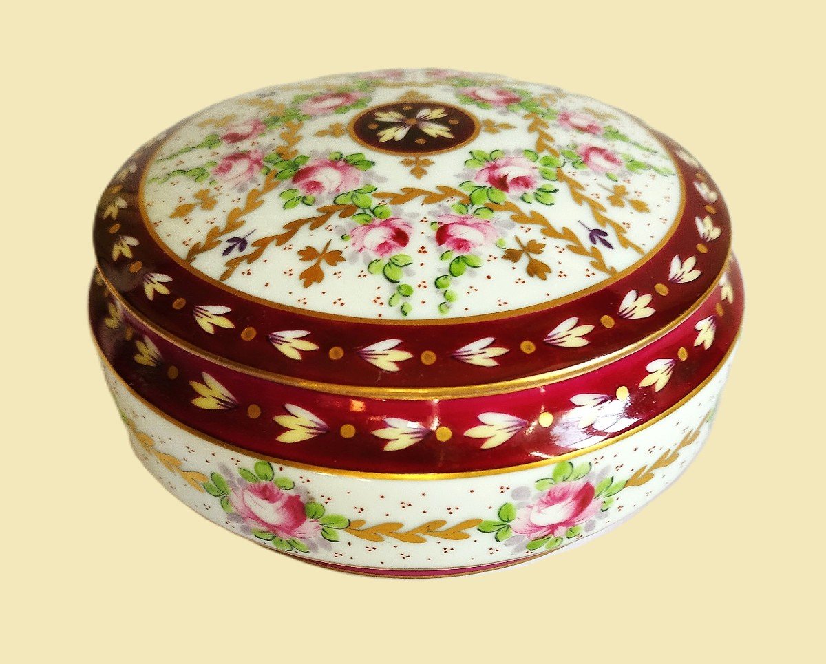 Limoges Porcelain Candy Jewelry Box Hand Painted Signed M Carpezat Roses Flowers-photo-3