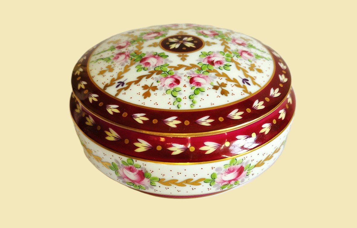 Limoges Porcelain Candy Jewelry Box Hand Painted Signed M Carpezat Roses Flowers