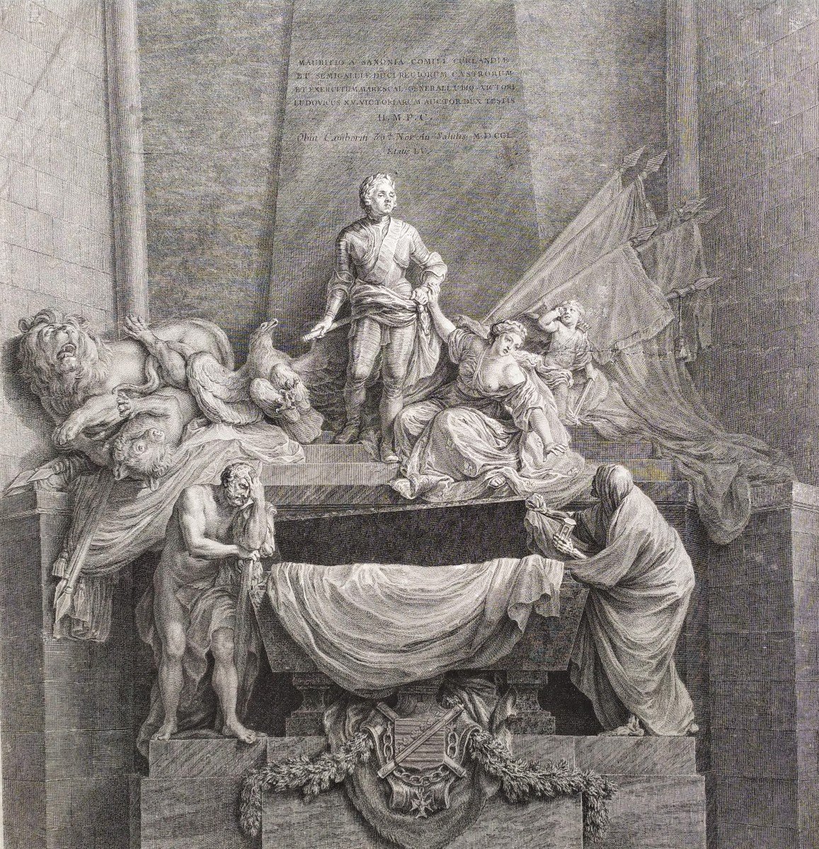 Mausoleum Of Maurice De Saxony 18th Engraving-photo-2