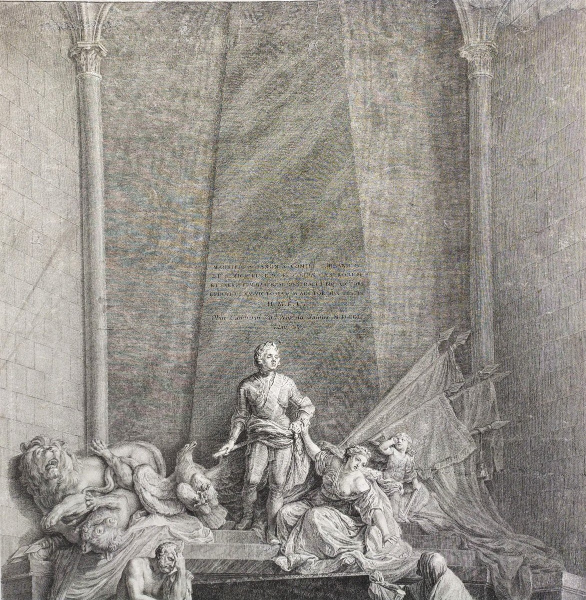 Mausoleum Of Maurice De Saxony 18th Engraving-photo-3