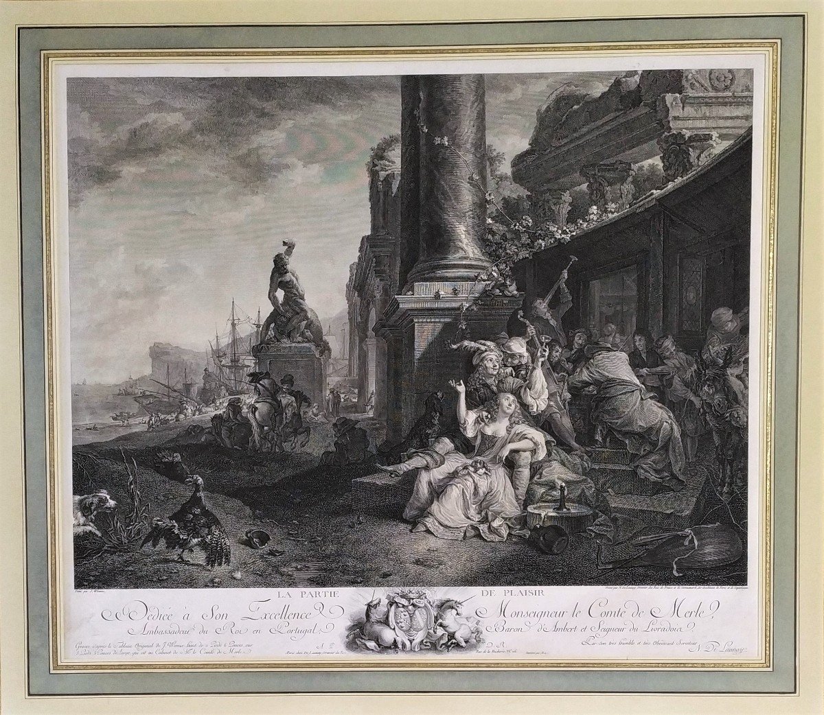 Gravure 18ème d'Après Weenix