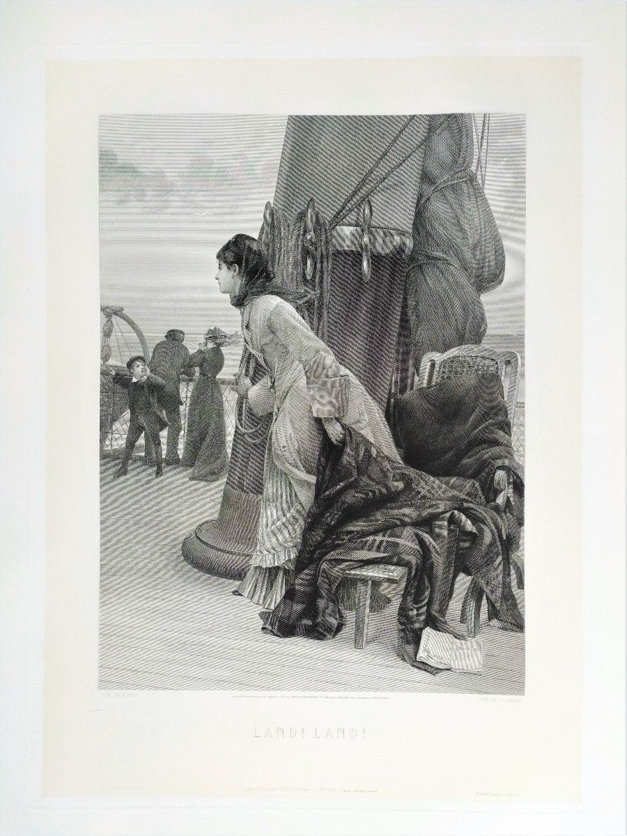 Gravure Marine d'Après Peintre Anglais H. Bacon -photo-3