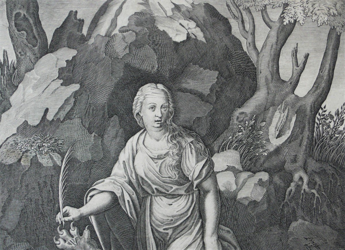 Engraving 16th C By Philippe Galle After Raphael-photo-6