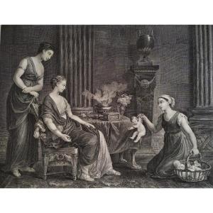 The Merchant Of Loves Engraving By Beauvarlet