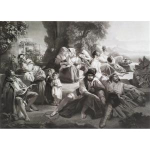 Italian Scene Engraving After Winterhalter