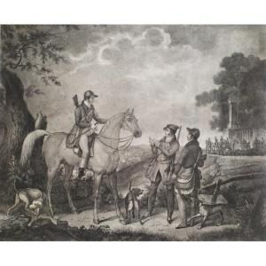 Hunting Hunters  19th  C Engraving