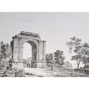 Italie l'Arc De Triomphe Gravure 19ème