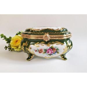 Hand Painted Porcelain Jewelry Box Limoges