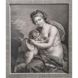 Venus Amour Gravure Mythologique d'après Elisabeth Vigée le Brun 19ème