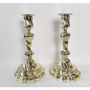Pair Of Candlesticks Rococo Style 18th C
