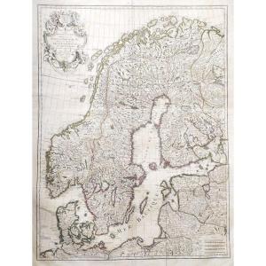 Suède Et Danemark Carte Géographique 18ème