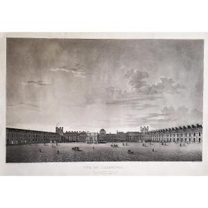 Paris Carrousel Louvre Tuileries Engraving By Damane Demartrais 19th Century Old Print