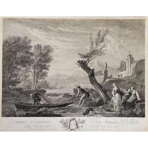  Engraving After Joseph Vernet Seascape 18th C Etching Old Print