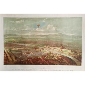 Vue Panoramique De l'Exposition Universelle De Paris 1878 Chromolithographie