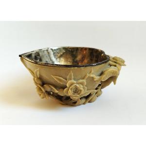 China Steatite And Silver Antique Cup