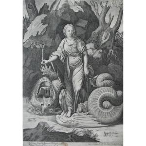 Gravure XVI Par Philippe Galle d'Après Raphael