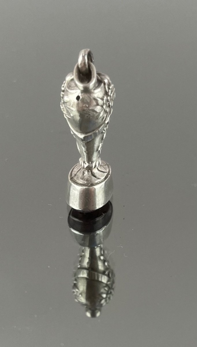 Stamp In Silver Metal And Fleur De Lys Late 19th Century-photo-3