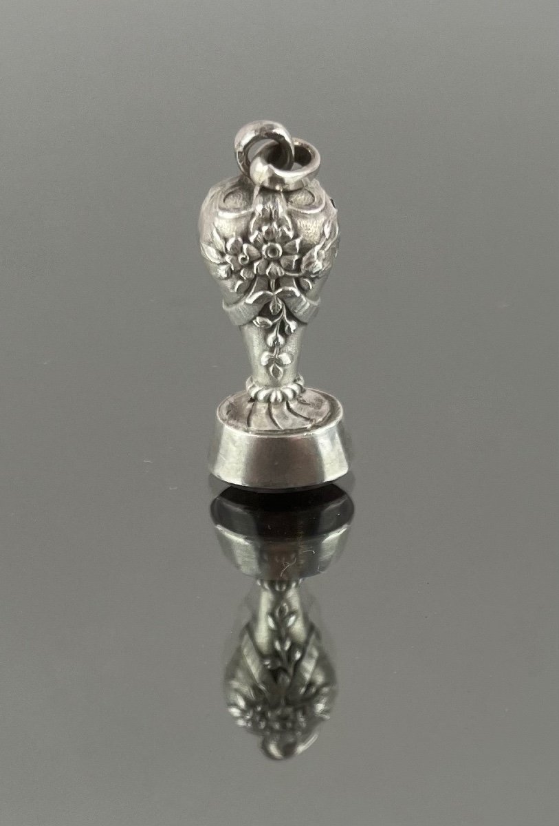 Stamp In Silver Metal And Fleur De Lys Late 19th Century