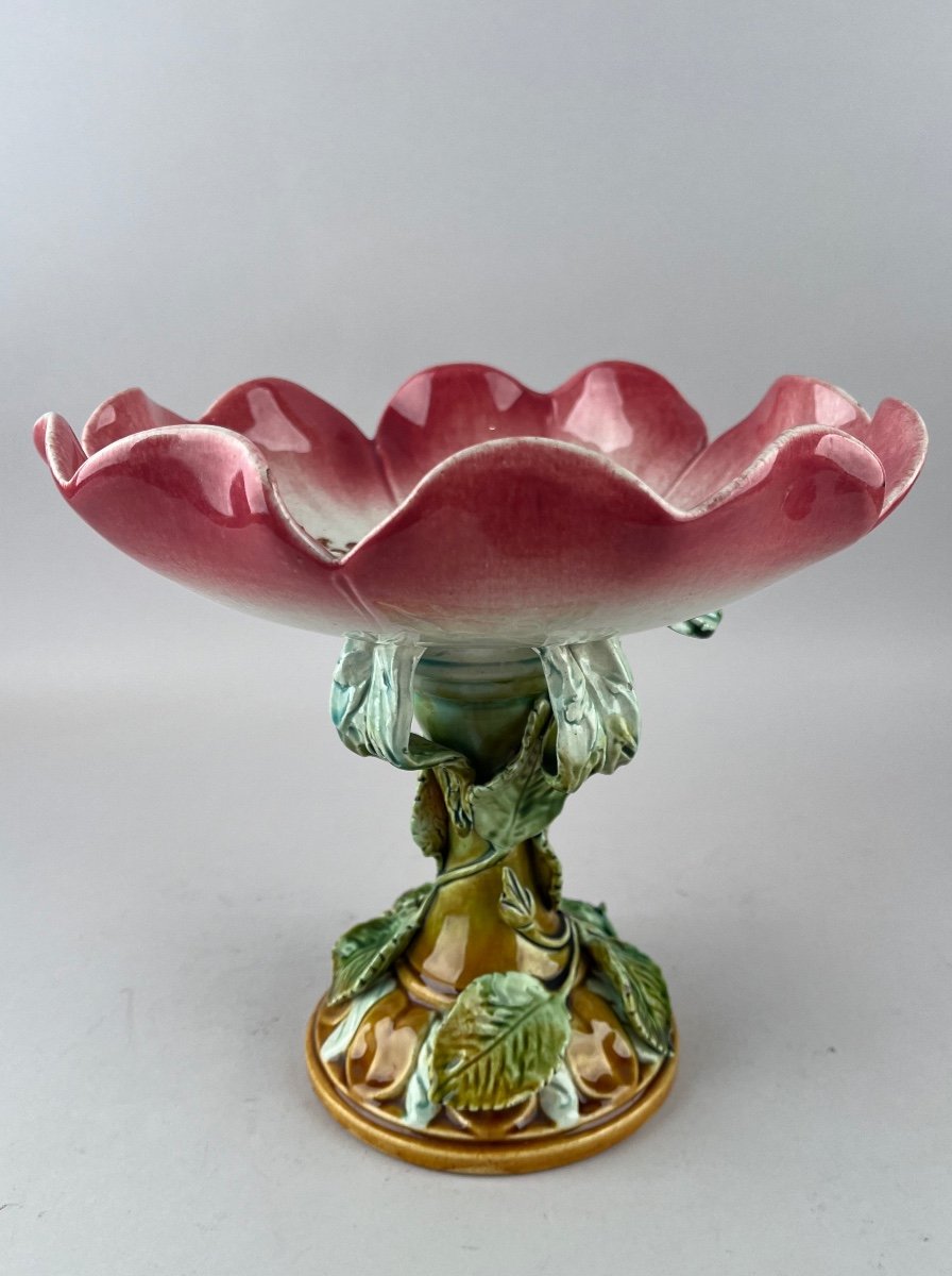 Flower Shaped Barbotine Cup Circa 1900-photo-2